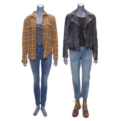 Lot #177: Alicia Clark's (Alycia Debnam-Carey) Farming Costume and Faded Moto Jacket Costume ### FEAR THE WALKING DEAD (2015-2023)