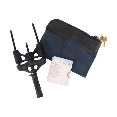 Lot #182: Isabelle's (Sydney Lemmon) CRM Trident Weapon, Key, and Map with Map Pouch ### FEAR THE WALKING DEAD (2015-2023)