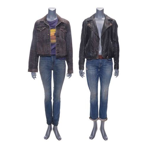 Lot #195: Alicia Clark's (Alycia Debnam-Carey) Moto Jacket Costume and Faded Denim Costume ### FEAR THE WALKING DEAD (2015-2023)