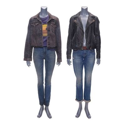 Lot #195: Alicia Clark's (Alycia Debnam-Carey) Moto Jacket Costume and Faded Denim Costume ### FEAR THE WALKING DEAD (2015-2023)