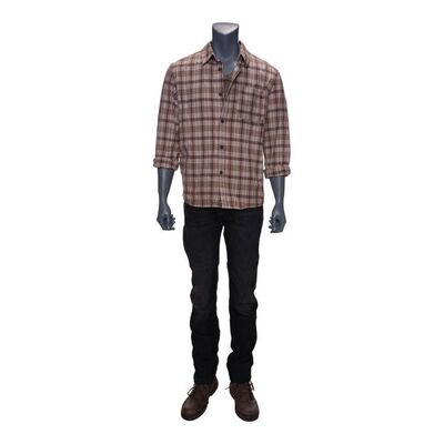 Lot #289: John Dorie Sr.'s (Keith Carradine) Clean Brown Plaid Costume ### FEAR THE WALKING DEAD (2015-2023)