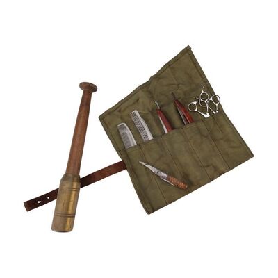 Lot #296: Daniel Salazar's (Ruben Blades) Brass Priest Club, Pocket Knife, and Shaving Kit ### FEAR THE WALKING DEAD (2015-2023)