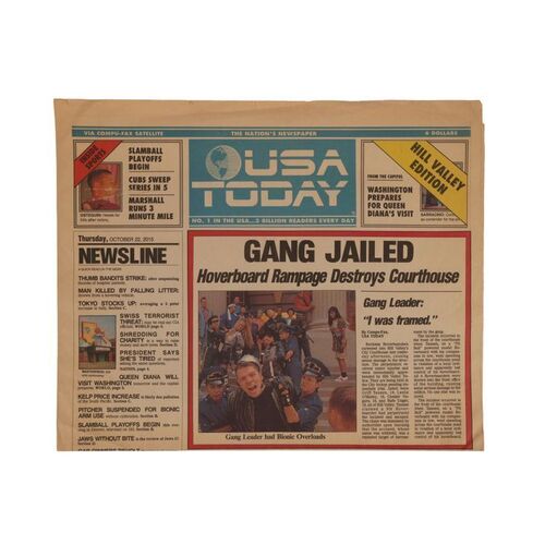 32. "Gang Jailed" USA Today Newspaper Cover ### BACK TO THE FUTURE PART II (1989)