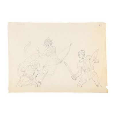 154. Ray Harryhausen Archive: Ray Harryhausen Hand-drawn Sketch of Medusa with Perseus and Soldier ### CLASH OF THE TITANS (1981)