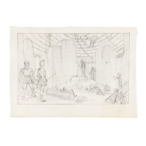 156. Ray Harryhausen Archive: Ray Harryhausen Hand-drawn Sketch of Perseus and the Stygian Witches ### CLASH OF THE TITANS (1981)