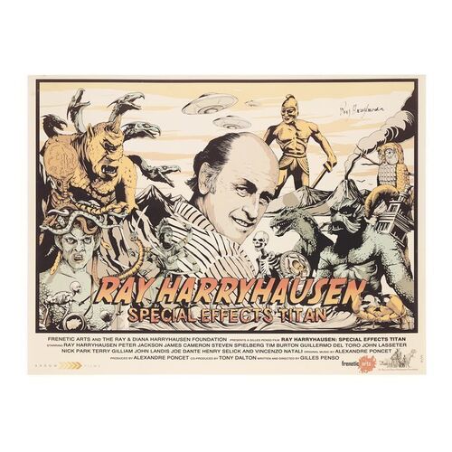 158. Ray Harryhausen Archive: ''Special Effects Titan'' Quad Poster Autographed by Ray Harryhausen ### RAY HARRYHAUSEN