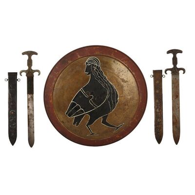 161. Argonaut SFX Retractable Sword, Argonaut Hero Metal Sword with Scabbard and Polydeuces' (John Crawford) Shield ### JASON AND THE ARGONAUTS (1963)