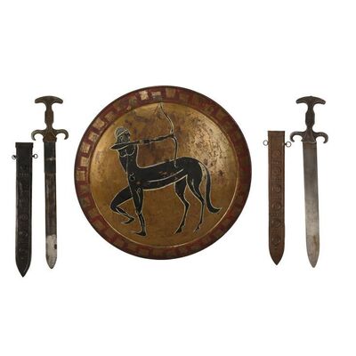 163. Argonaut SFX Retractable Sword, Argonaut Hero Metal Sword with Scabbard, and Centaur Shield ### JASON AND THE ARGONAUTS (1963)