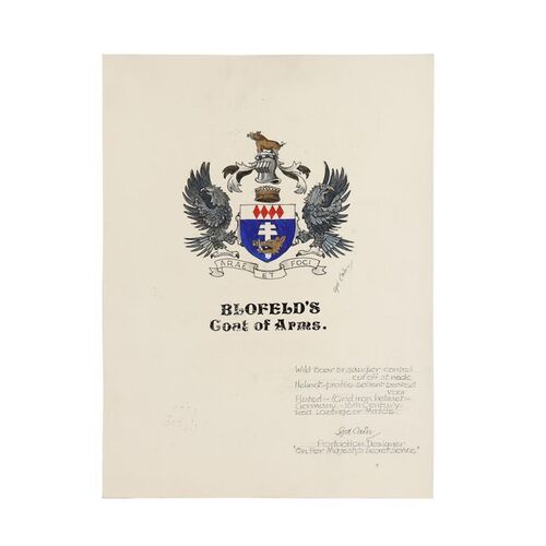 225. Syd Cain Hand-drawn Blofeld Coat of Arms Artwork ### JAMES BOND: ON HER MAJESTY'S SECRET SERVICE (1969)