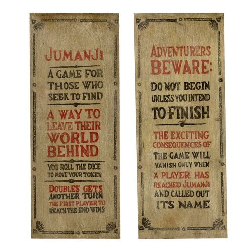 255. Jumanji Gameboard Rule Panels ### JUMANJI (1995)