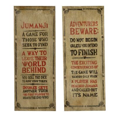 255. Jumanji Gameboard Rule Panels ### JUMANJI (1995)