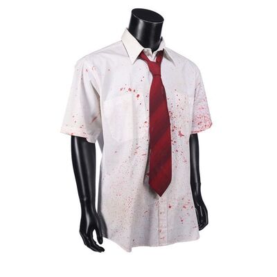 340. Shaun's (Simon Pegg) Screen-matched Bloodied Shirt and Tie ### SHAUN OF THE DEAD (2004)