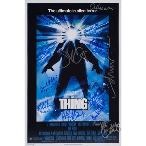 404. Kurt Russell, John Carpenter and Cast-and-Crew-autographed Poster ### THE THING (1982)