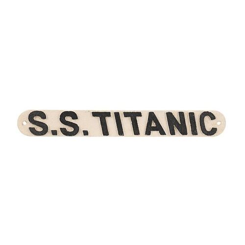411. S. S. Titanic Lifeboat Nameplate ### TITANIC (1997)
