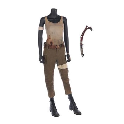 416. Lara Croft Stunt Costume and Stunt Pick Axe ### TOMB RAIDER (2018)