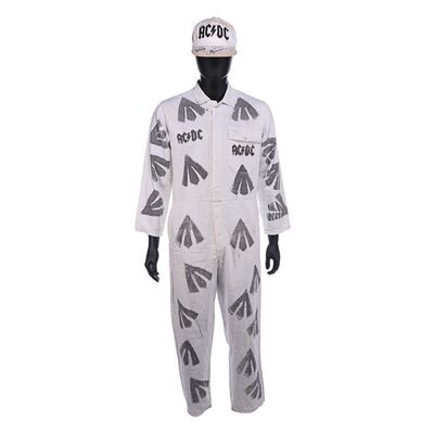 431. Band-autographed "Are You Ready" Music Video Cap and Boiler Suit ### AC/DC