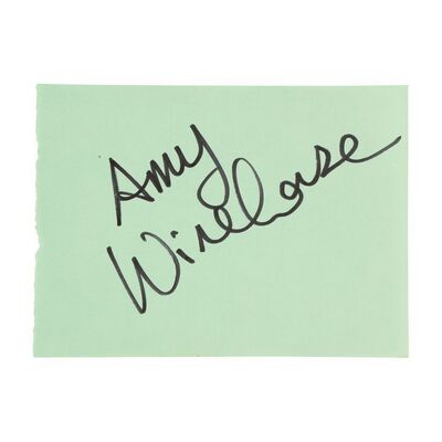 436. Amy Winehouse-Autographed Full Name on Paper ### AMY WINEHOUSE