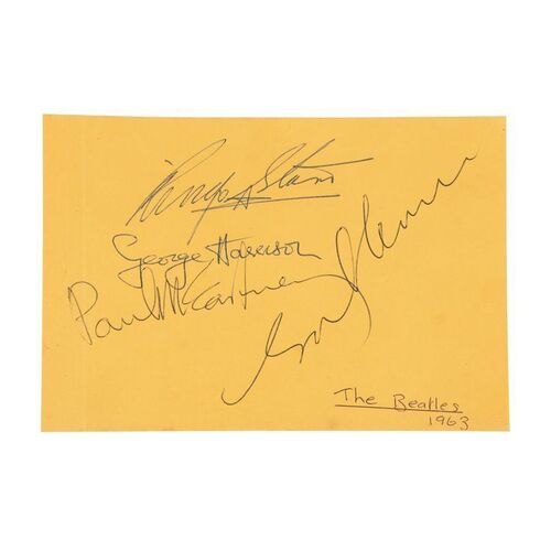 444. John Lennon, Paul McCartney, George Harrison and Ringo Starr-Autographed Page ### THE BEATLES