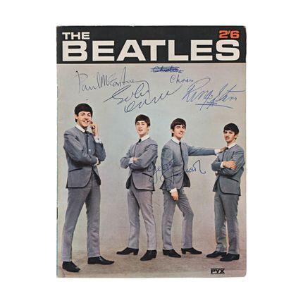448. Paul McCartney, John Lennon, George Harrison and Ringo Starr-Autographed ''Life With The Beatles'' Booklet ### THE BEATLES