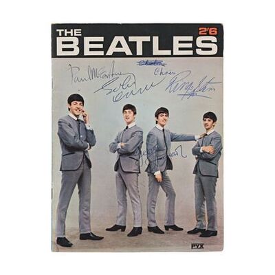448. Paul McCartney, John Lennon, George Harrison and Ringo Starr-Autographed ''Life With The Beatles'' Booklet ### THE BEATLES