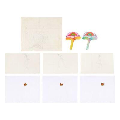 457. Pair of Psychedelic Flower Animation Drawings, Three Butterfly Hand-painted Animation Cels and Apple Bonkers Sketches ### YELLOW SUBMARINE (1968)