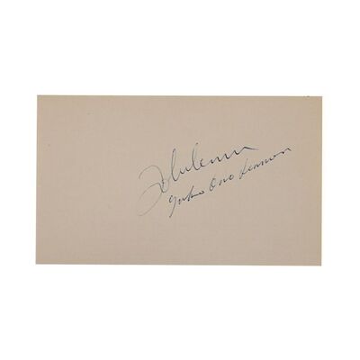 461. John Lennon and Yoko Ono-Autographed Index Card ### JOHN LENNON AND YOKO ONO