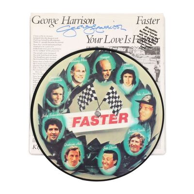 466. George Harrison-Autographed "Faster" UK Picture Disc LP ### GEORGE HARRISON