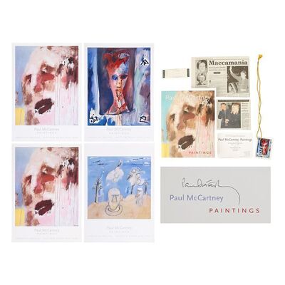 468. Autographed Edition of Paul McCartney: Paintings Book, Four Exhibition Art Prints, Staff Pass, Ticket, Invitation and Newspaper Clippings ### PAUL MCCARTNEY