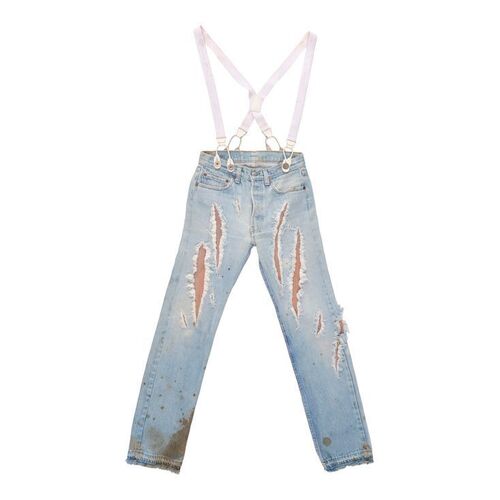 492. Cher's Custom Distressed Jeans and Braces ### CHER