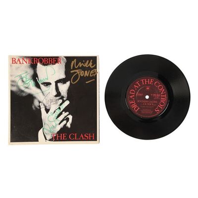 495. "Bankrobber" Single Signed by Joe Strummer, Mick Jones, Paul Simonon and Nicky "Topper" Headon ### THE CLASH