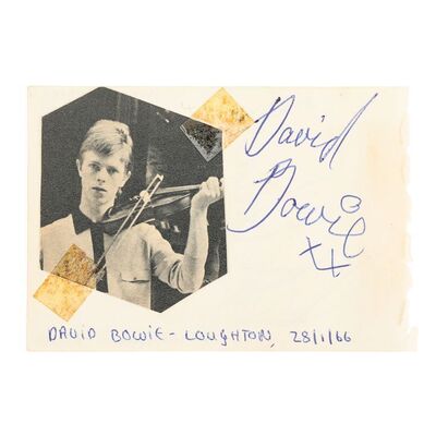 500. David Bowie 1966 Autograph ### DAVID BOWIE