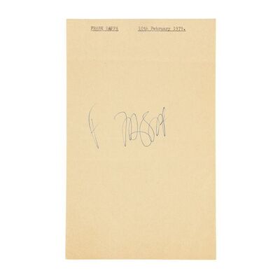 518. Frank Zappa-Autographed Page ### FRANK ZAPPA