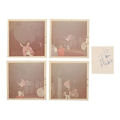562. Jimi Hendrix Autograph and Four Photographs ### JIMI HENDRIX