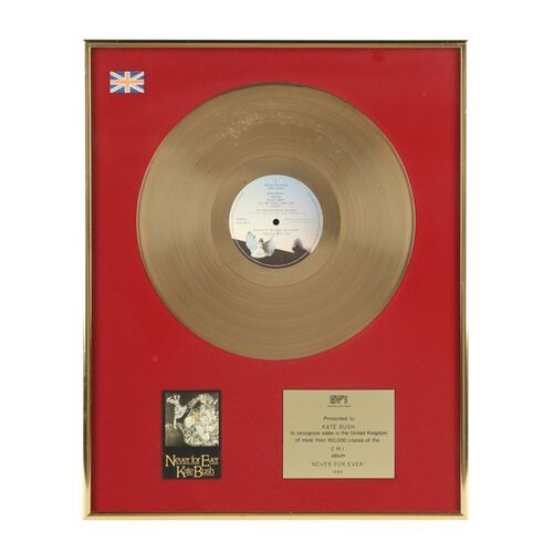 573. Kate Bush-autographed "Never For Ever" Gold Disc ### KATE BUSH