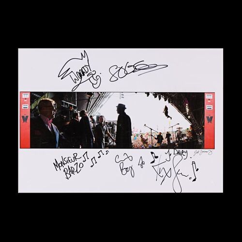 593. The Rockarchive Collection: Suggs, Mike Barson, Woody, Chrissy Boy and Kix Autographed Print by Jill Furmanovsky, Glastonbury Festival, 2009 ### MADNESS