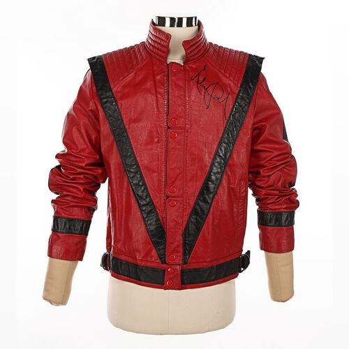 606. Michael Jackson's Tour Rehearsal "Thriller" Jacket Autographed by Jackson, John Landis and Deborah Nadoolman Landis ### MICHAEL JACKSON: THRILLER