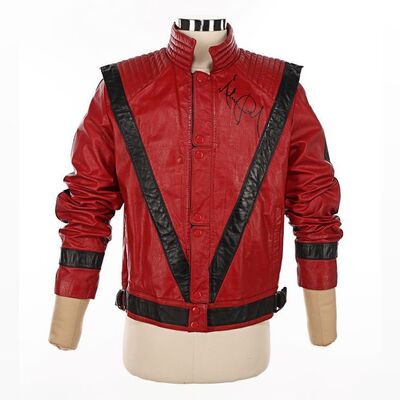 606. Michael Jackson's Tour Rehearsal "Thriller" Jacket Autographed by Jackson, John Landis and Deborah Nadoolman Landis ### MICHAEL JACKSON: THRILLER