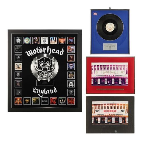 616. Nordoff and Robbins Collection: Two Framed Discs and Two Concert Venue Photographs ### MOTORHEAD