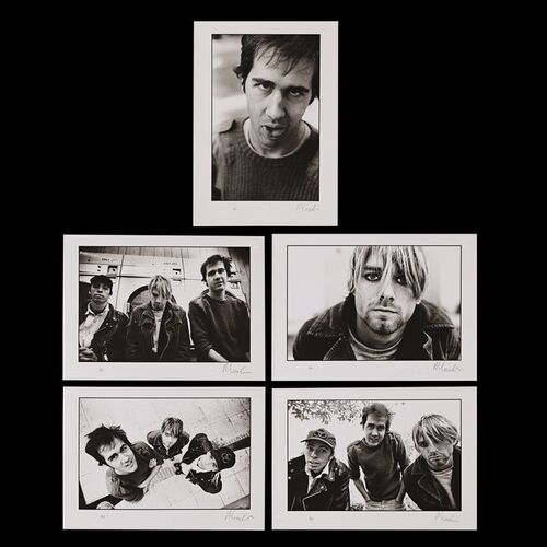 623. The Rockarchive Collection: Five Artist's Proof Photoshoot Prints by Martyn Goodacre, Shepherd's Bush Photoshoot, 1990 ### NIRVANA