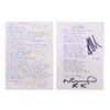649. Noel Gallagher Handwritten "Supersonic" and Noel and Liam Gallagher Autographed "Live Forever" Lyrics ### OASIS
