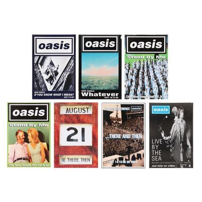 667. Set of Seven Single, Album and Live Video Release Promotional Posters ### OASIS