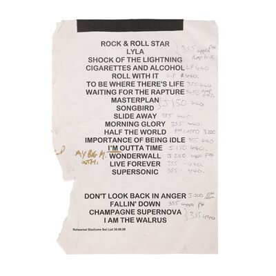 674. Noel Gallagher's 2008 Rehearsal Set List ### OASIS