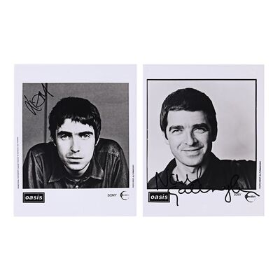679. Liam and Noel Gallagher Autographed Promotional Headshots ### OASIS