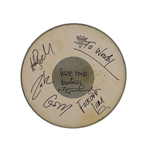 682. Band Autographed Remo Drumskin ### OASIS