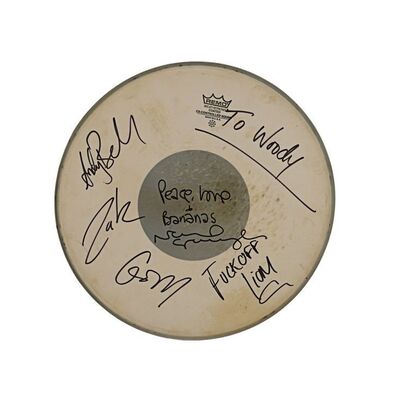 682. Band Autographed Remo Drumskin ### OASIS