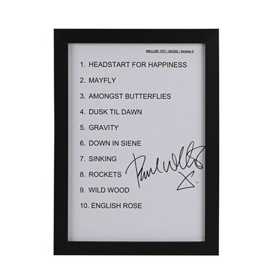 696. Paul Weller Signed Set List ### PAUL WELLER