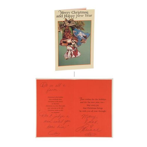 718. The Dr. Fink Collection: Prince-autographed Christmas Card ### PRINCE