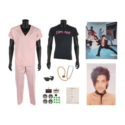 729. The Dr. Fink Collection: Dirty Mind Tour Stage Costume Items, T-Shirt, Backstage Passes, Posters and Badges ### PRINCE
