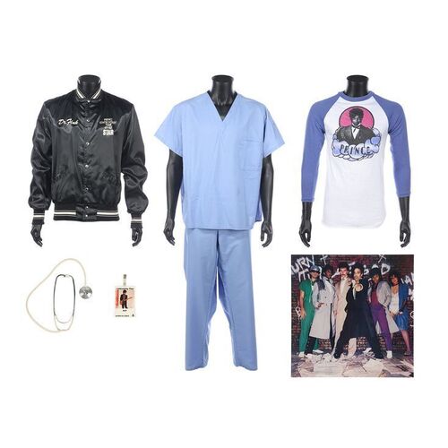 731. The Dr. Fink Collection: Controversy Tour Dr. Fink's Jacket, Scrubs, Shirt, Stethoscope, Staff Access Pass and Poster ### PRINCE
