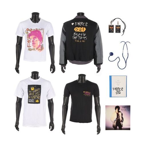 737. The Dr. Fink Collection: Sign O' The Times Tour Shirts, Jacket, Backstage Passes, Stethoscope, Programme and Itinerary ### PRINCE